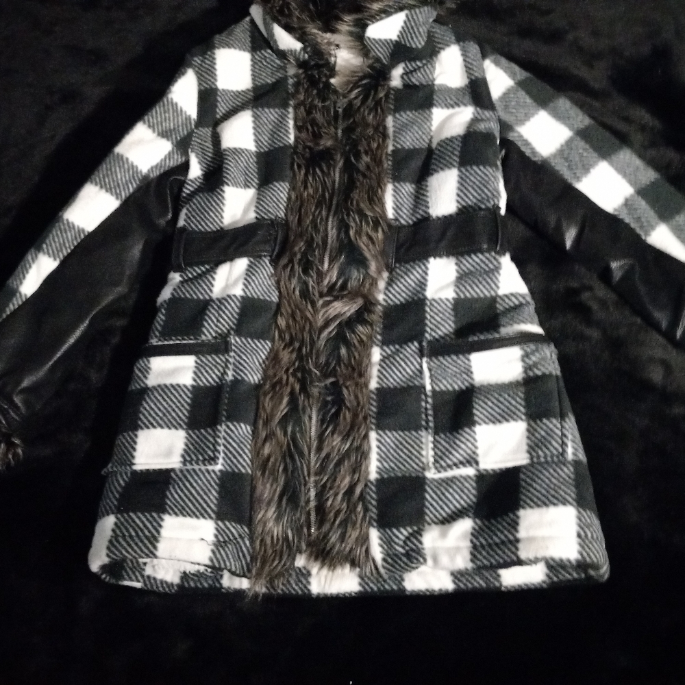 Winter plaid coat